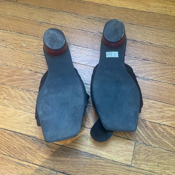 Maguire Women's Black Suede Leather Slide Sandals Sz 37 - Picture 2 of 2